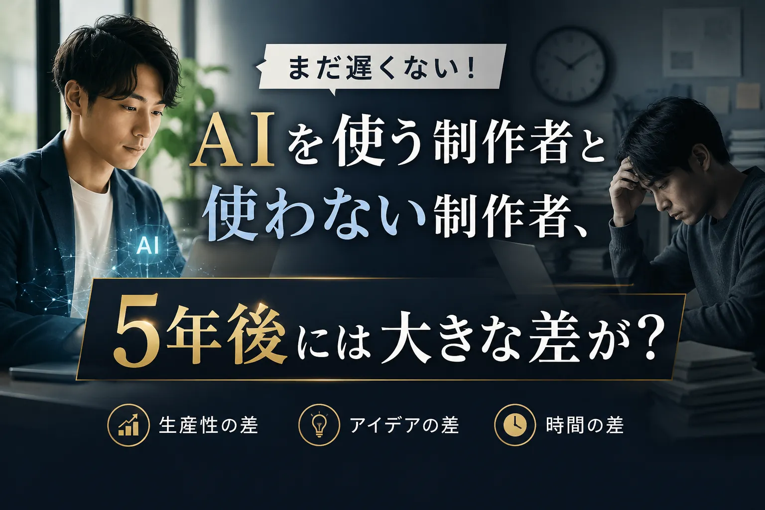 AI活用で5年後の働き方はどう変わる？Web制作者の視点で考えるのアイキャッチ画像